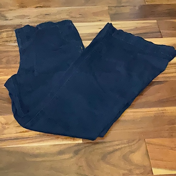 INC International Concepts Denim - International Concept (INC) Dark Blue Denim Flare Trousers Size 14